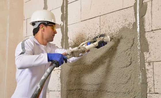 Огнезащитный строительный раствор с базальтовой фиброй